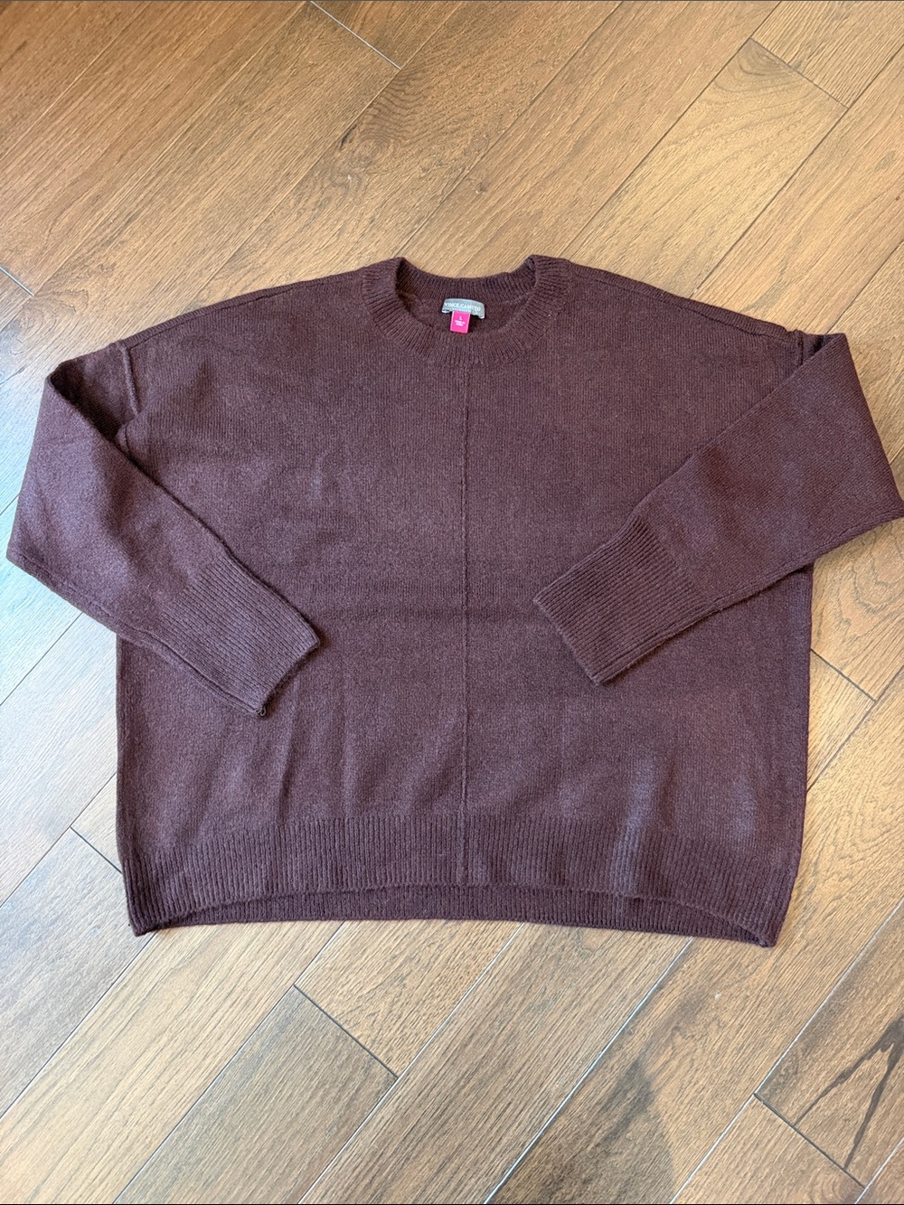 Vince Camuto Crewneck Sweater in Maroon - Size Large - C30-069